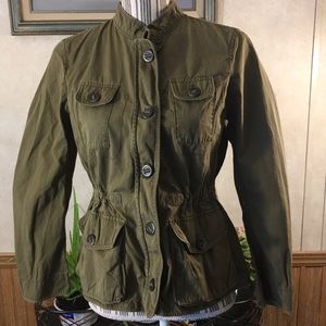 Ann Taylor LOFT military style utility jacket